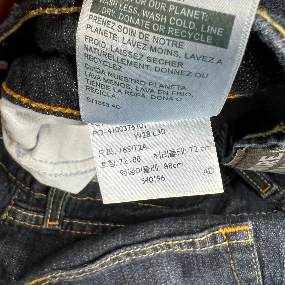 Signature by Levi Strauss Co S47 Regular Taper Dark Wash Jeans Mens 28x30